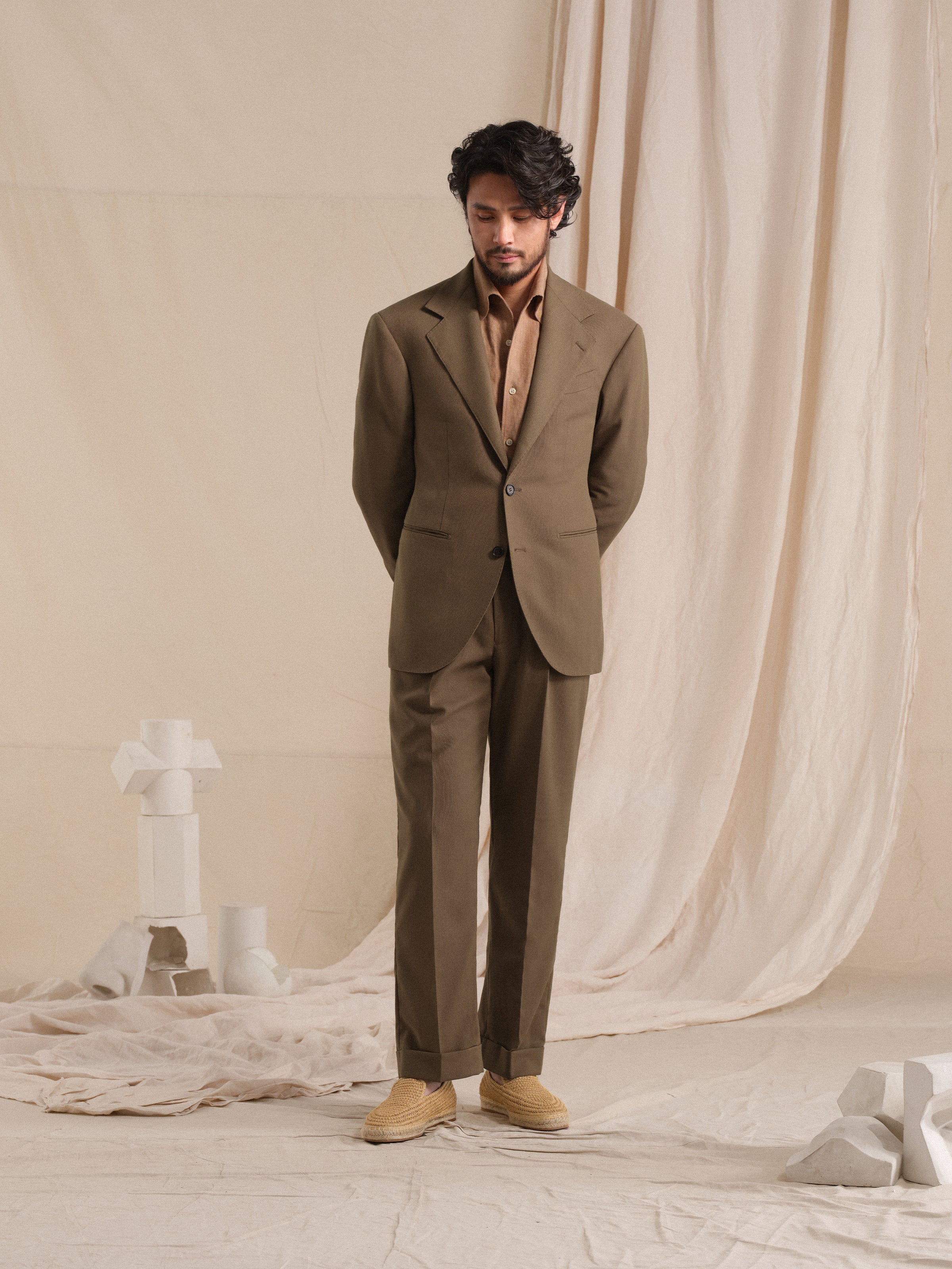 Men's Vintage Old Money Linen-Blend Trouser