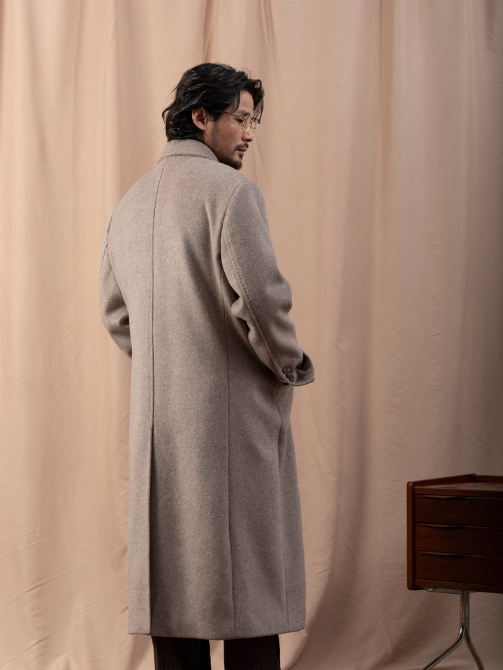 Men's Heavyweight 100% Wool Chester Double-Breasted Overcoat