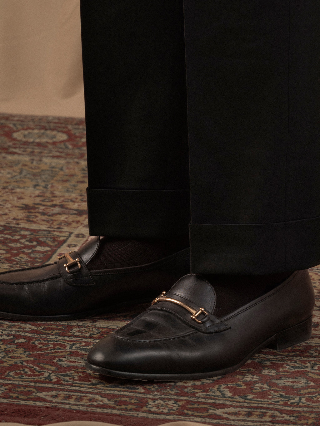 Men's Slim Fit Pure Black Single Pleat Tuxedo Trousers (Business/Casual/Wedding/Formal)