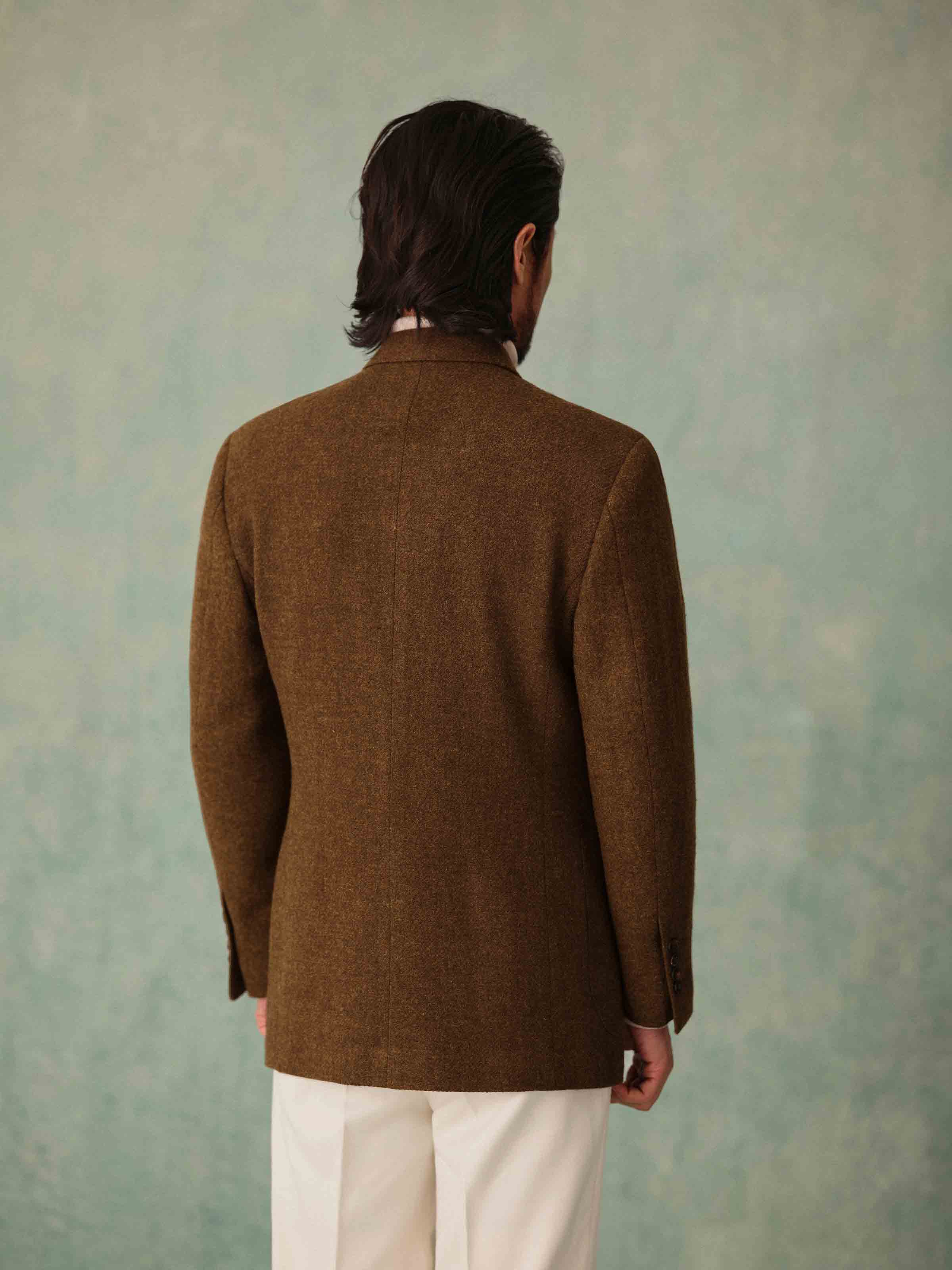 1930s Men's 430g Wool Double-Breasted Suit Jacket