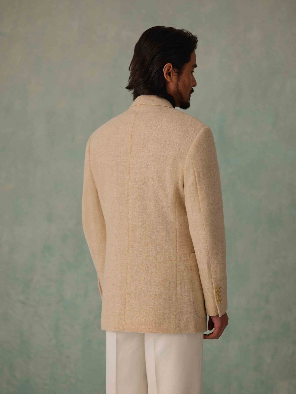 1930s Men's 430g Wool Double-Breasted Suit Jacket