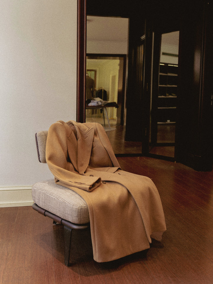 Men's Heavyweight 100% Wool Chester Double-Breasted Overcoat