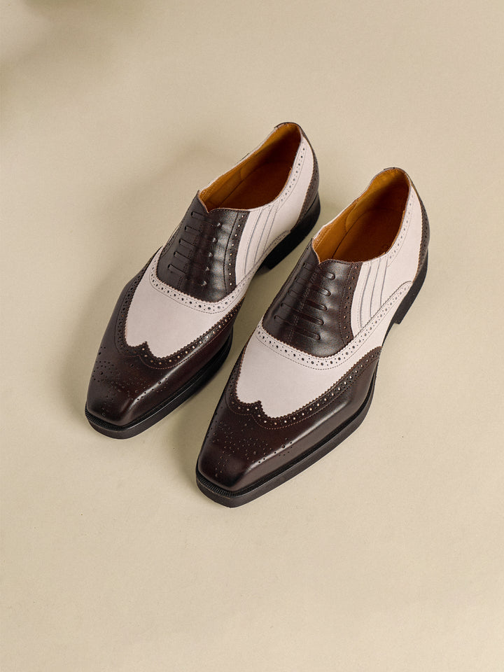 Men's Vintage Two-Tone Oxford Shoes