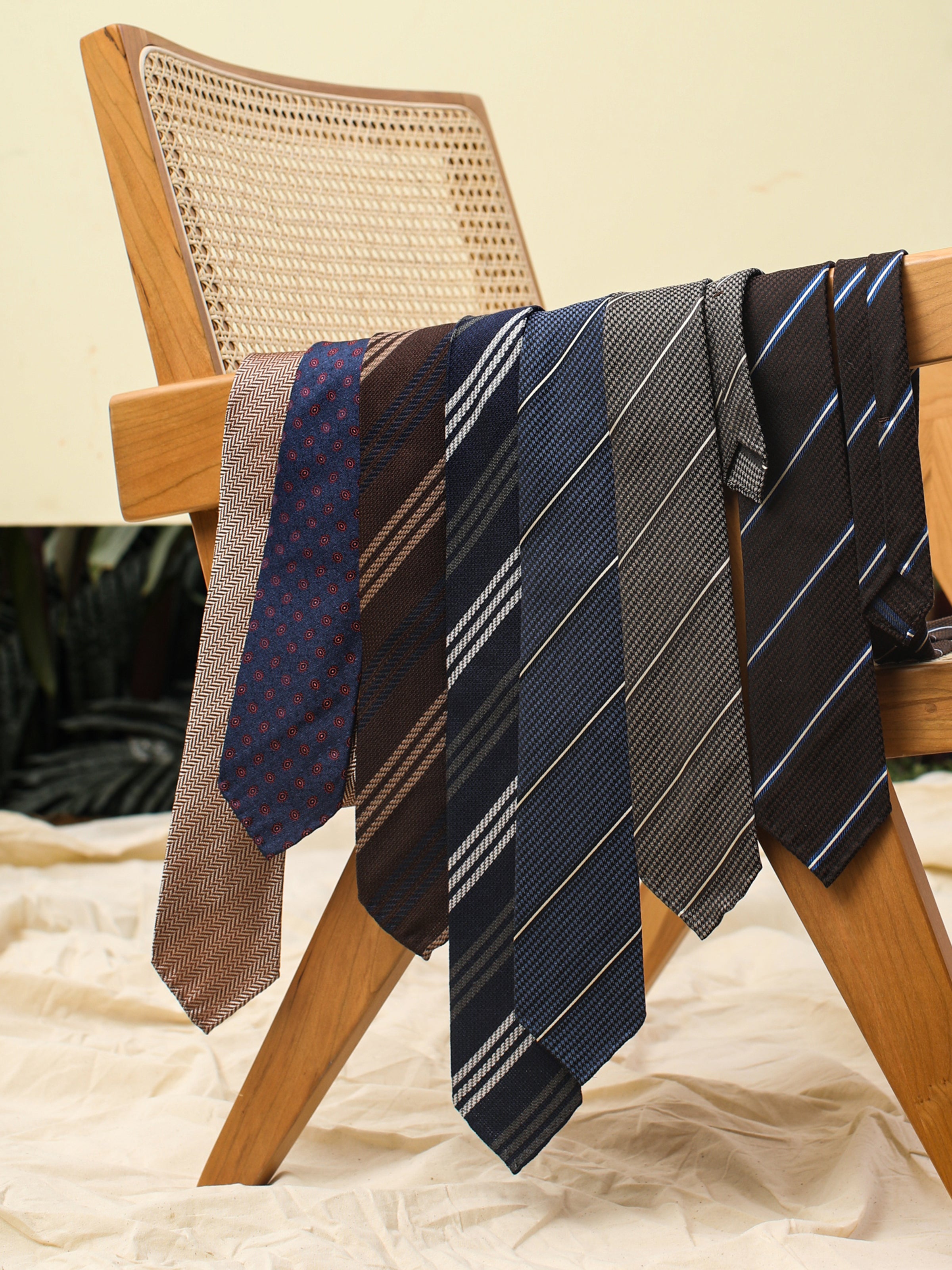 Handmade Italian Silk & Wool Business Tie