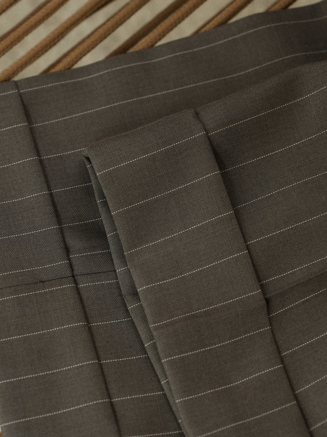 Men's Wool Pinstripe Dress Pants