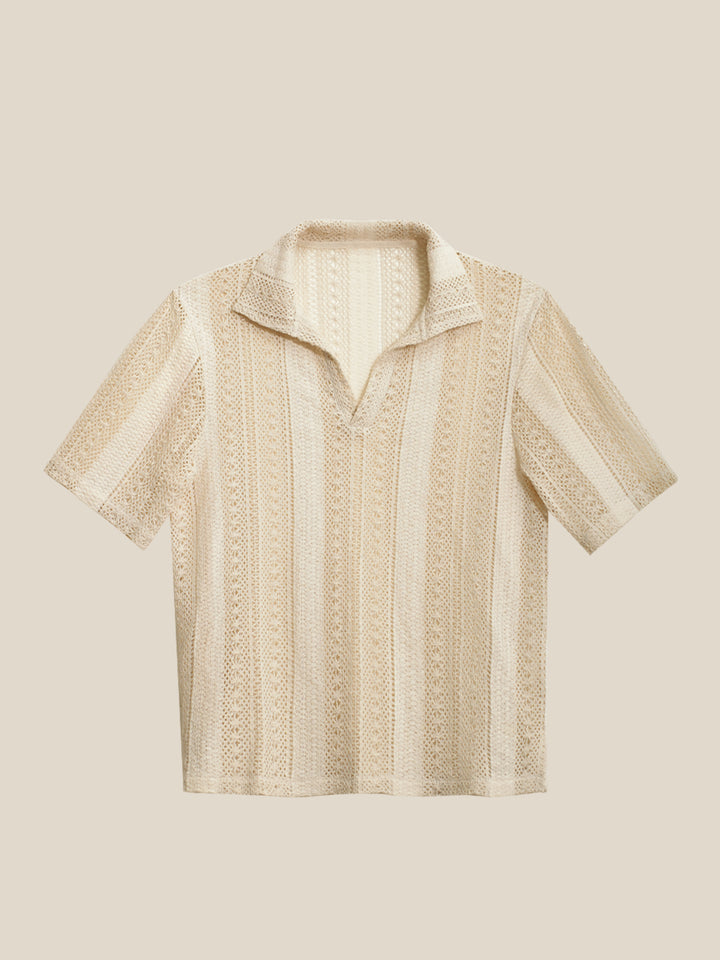 Men's Linen-Cotton Polo Shirt