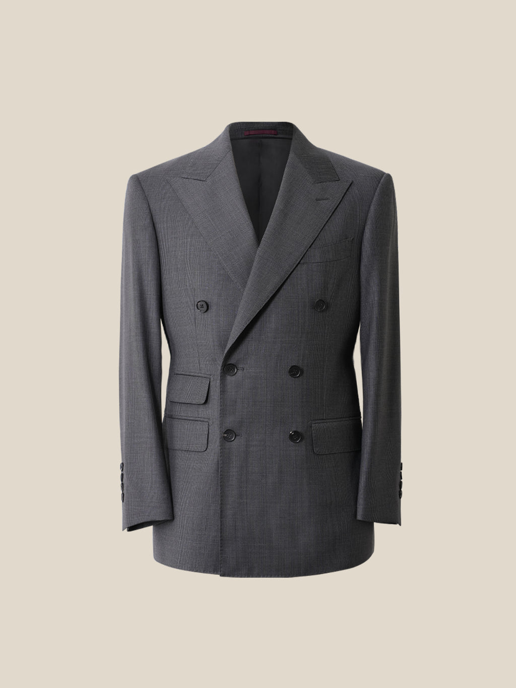 Men's Prince of Wales Check Double-Breasted Suit