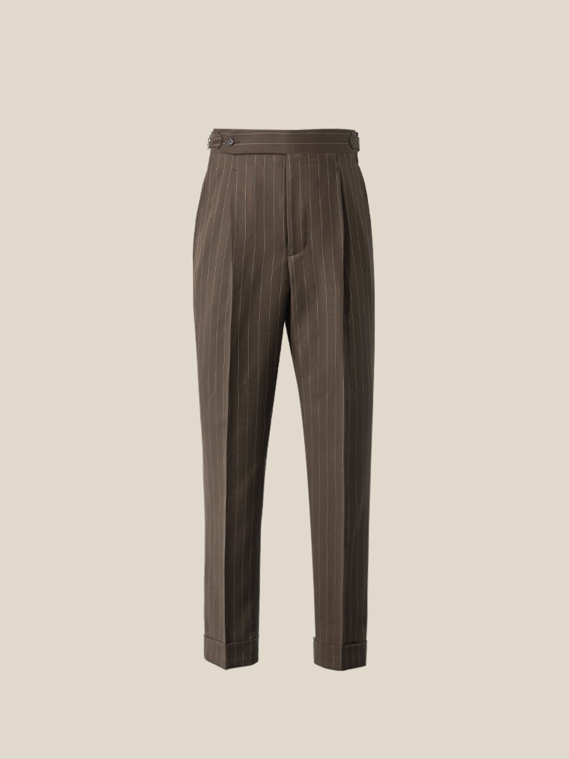 Men's Wool Pinstripe Dress Pants