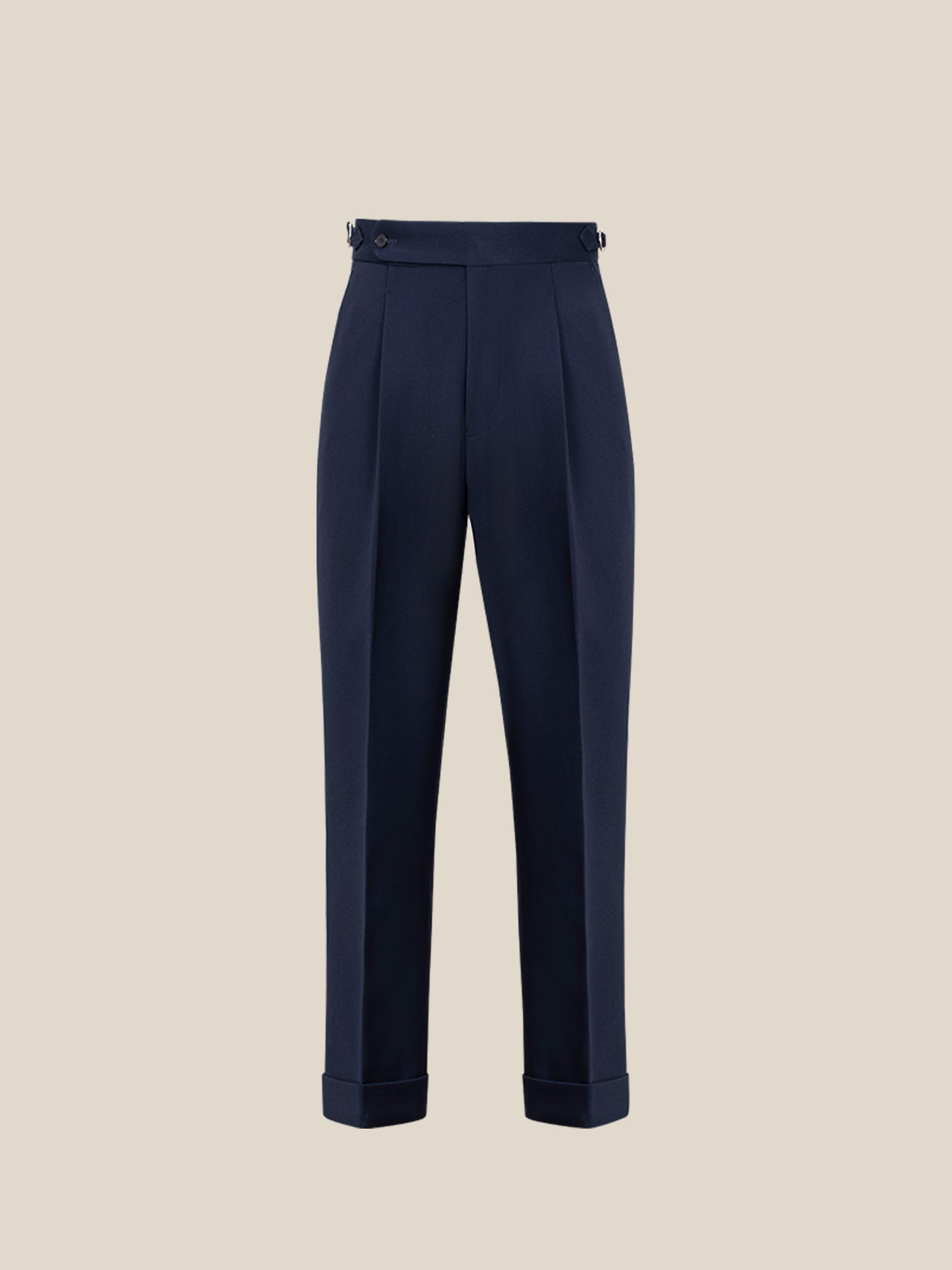 Men's Slim-Fit Straight-Leg Single Pleat Trousers