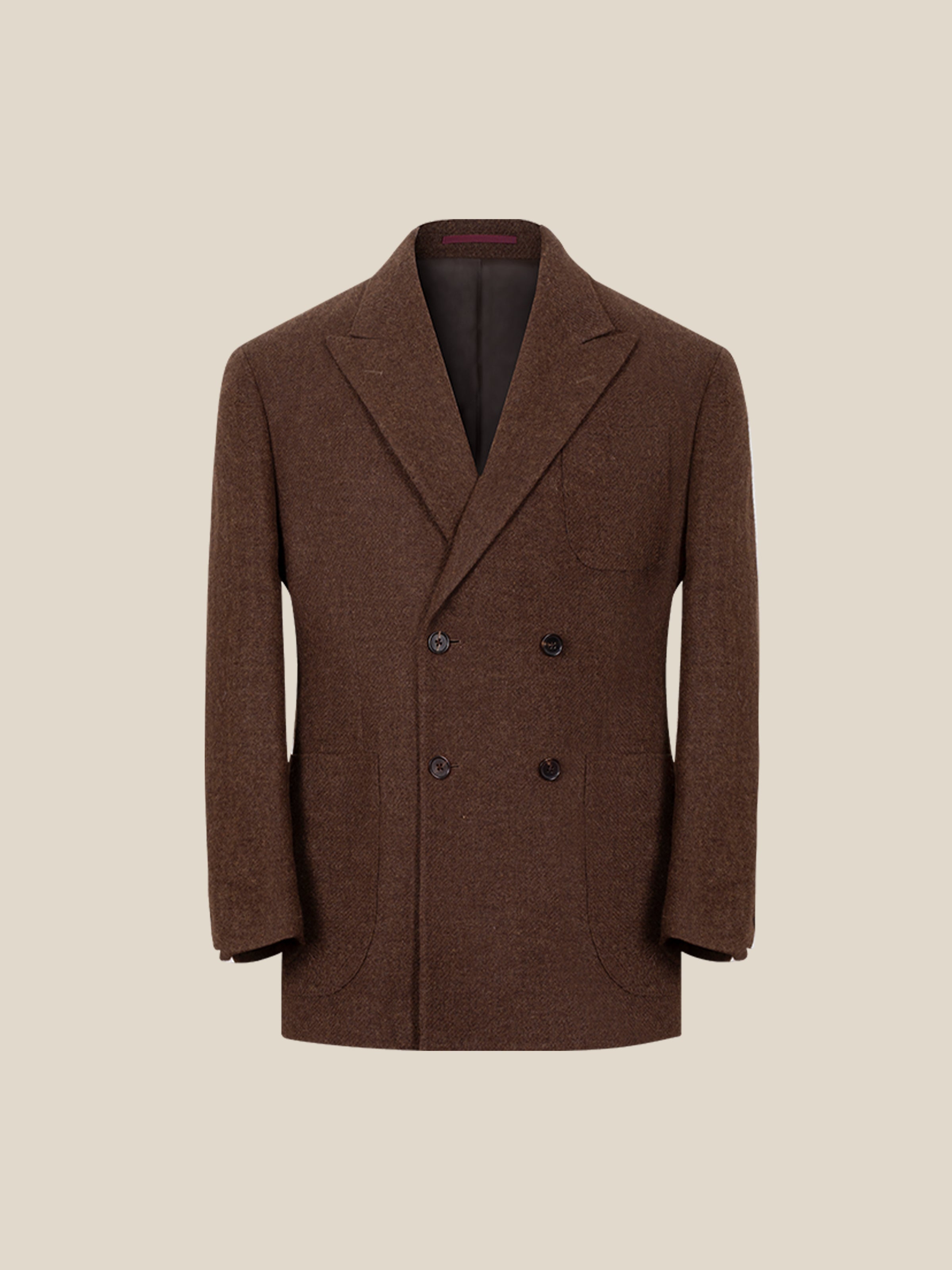 1930s Men's 430g Wool Double-Breasted Suit Jacket