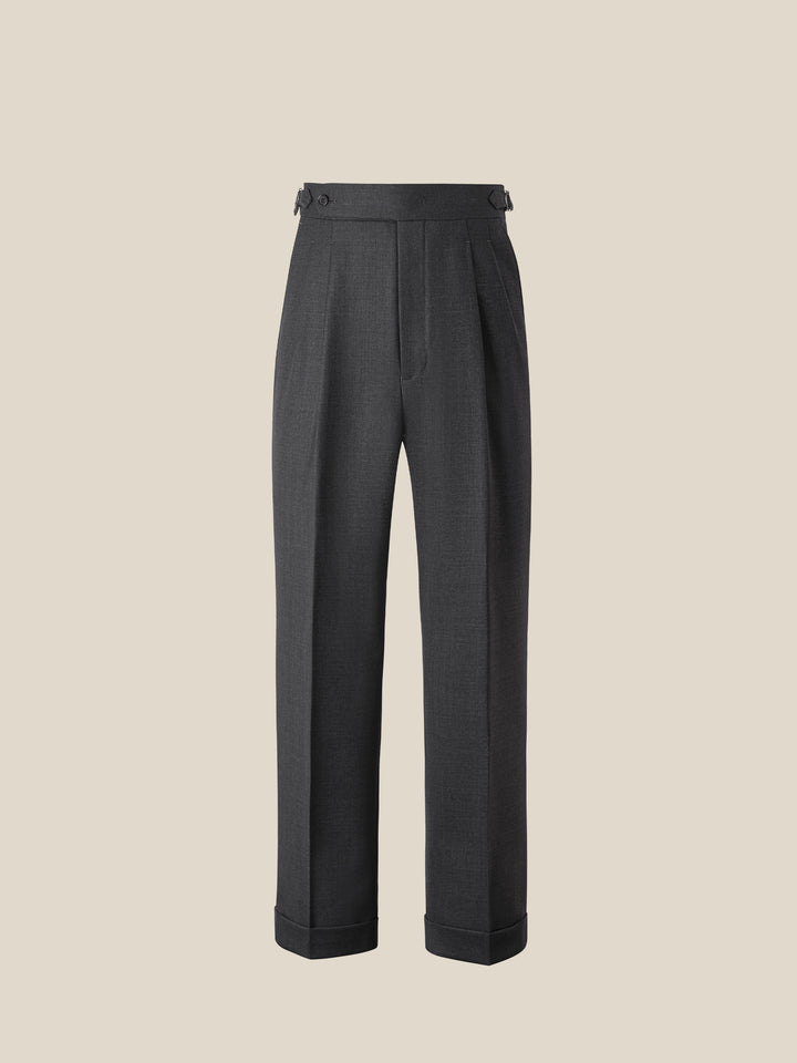 Australian Wool Textured Twill Peak Lapel Suit
