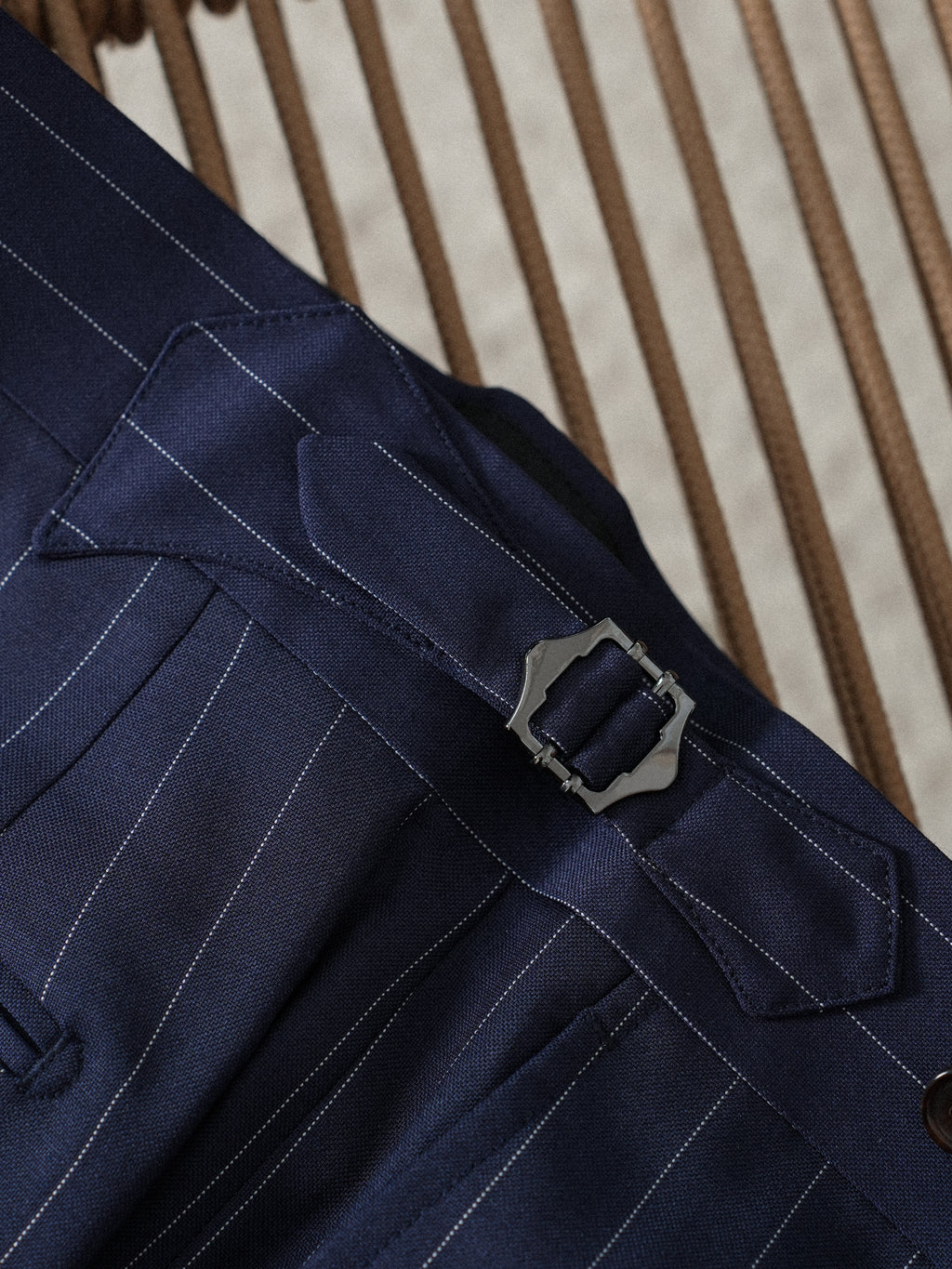 Men's Wool Pinstripe Dress Pants