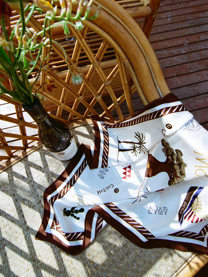 Hand-Painted Mulberry Silk Scarf
