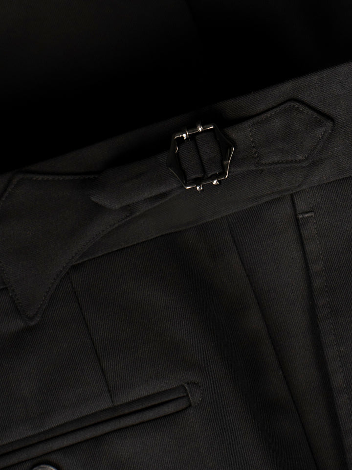 Australian Wool Textured Twill Peak Lapel Suit