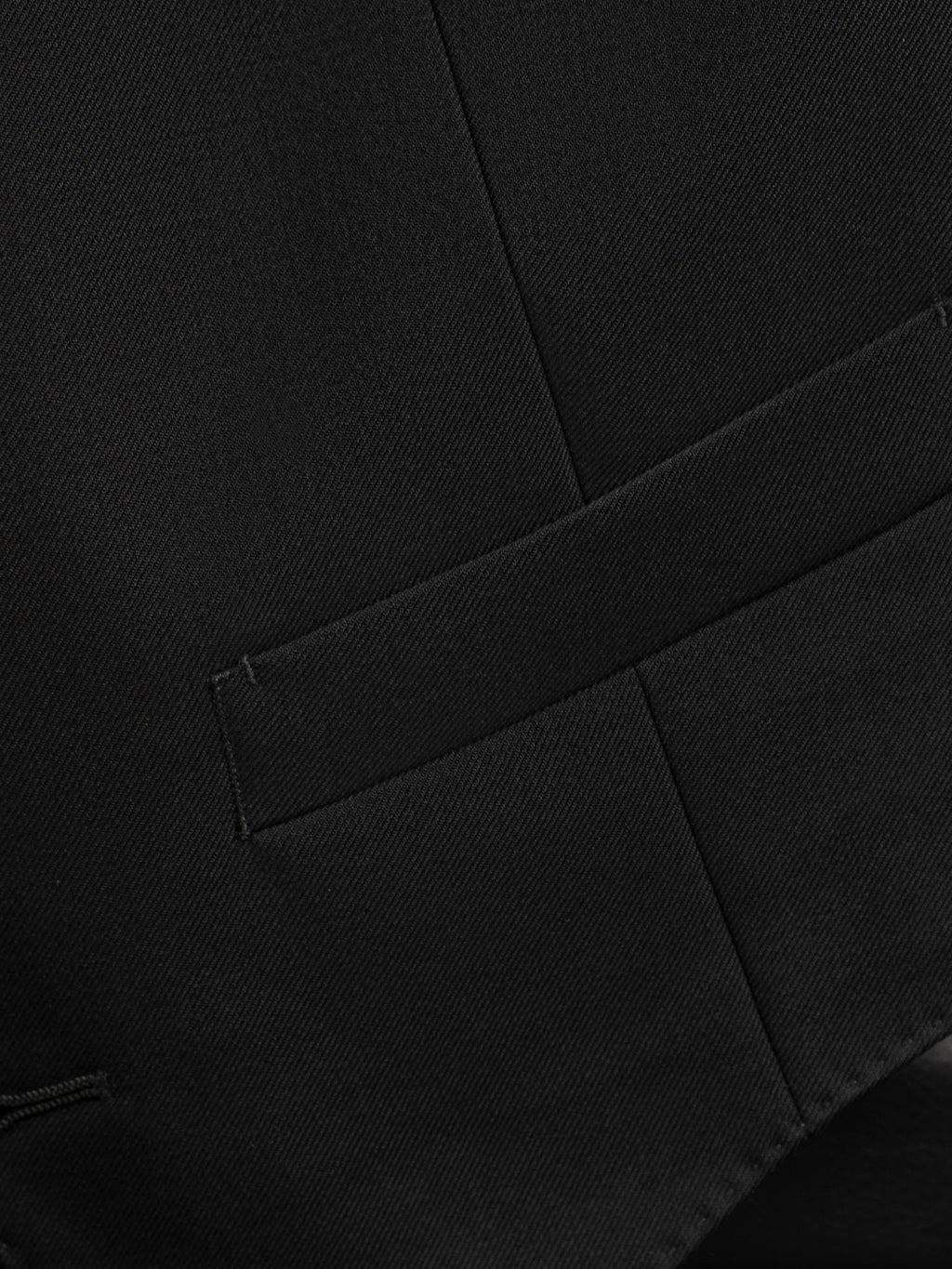 Non-Iron Australian Merino Wool Blend Twill Seersucker Single-Breasted Collarless Vest