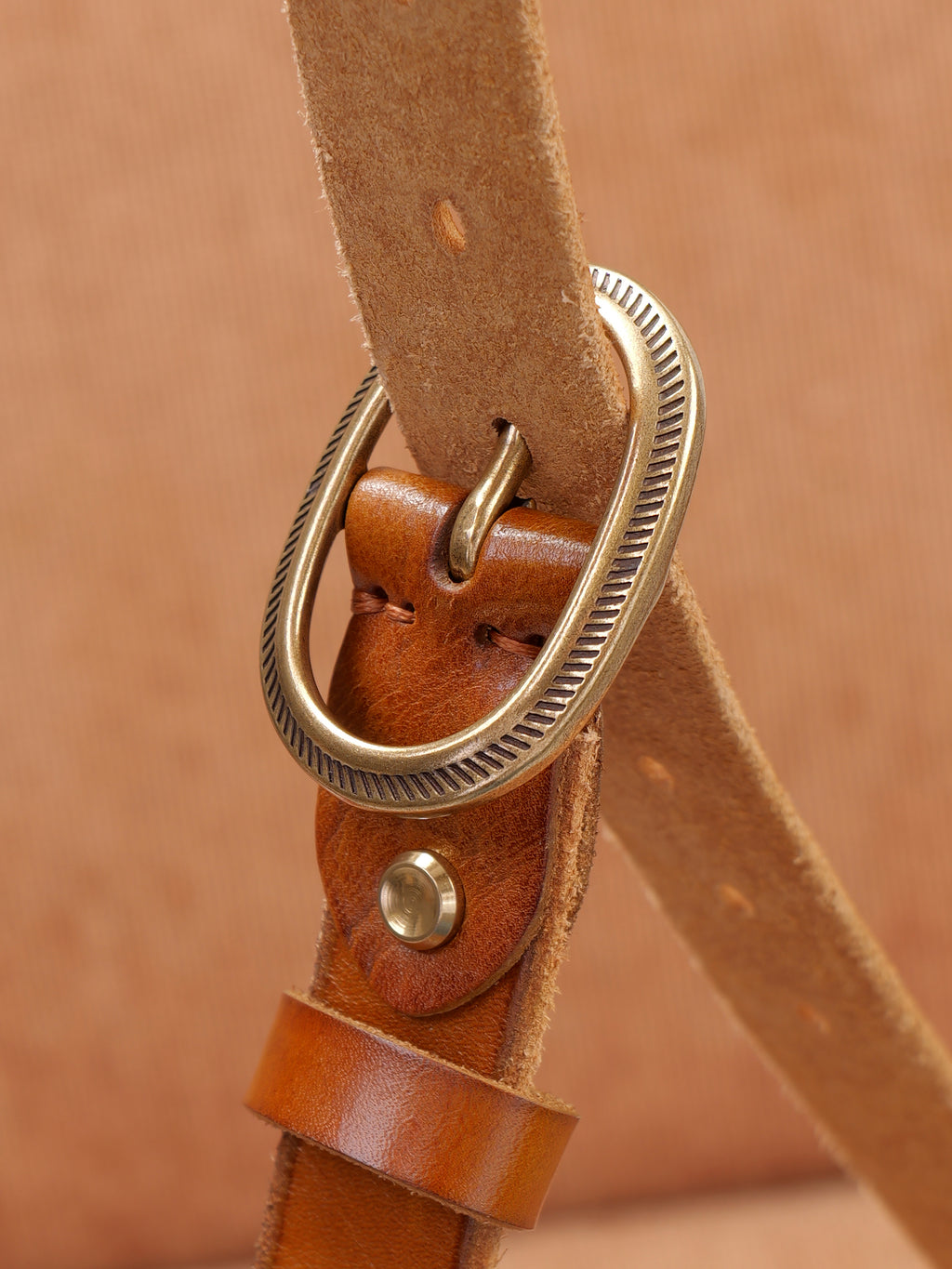Vegetable-Tanned Woven Thin Leather Belt