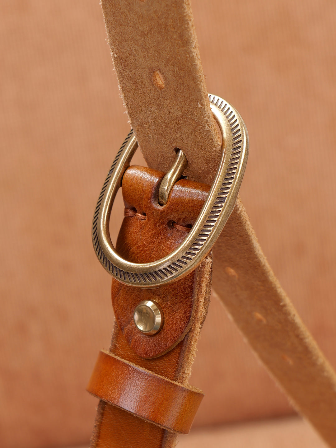 Vegetable-Tanned Woven Thin Leather Belt