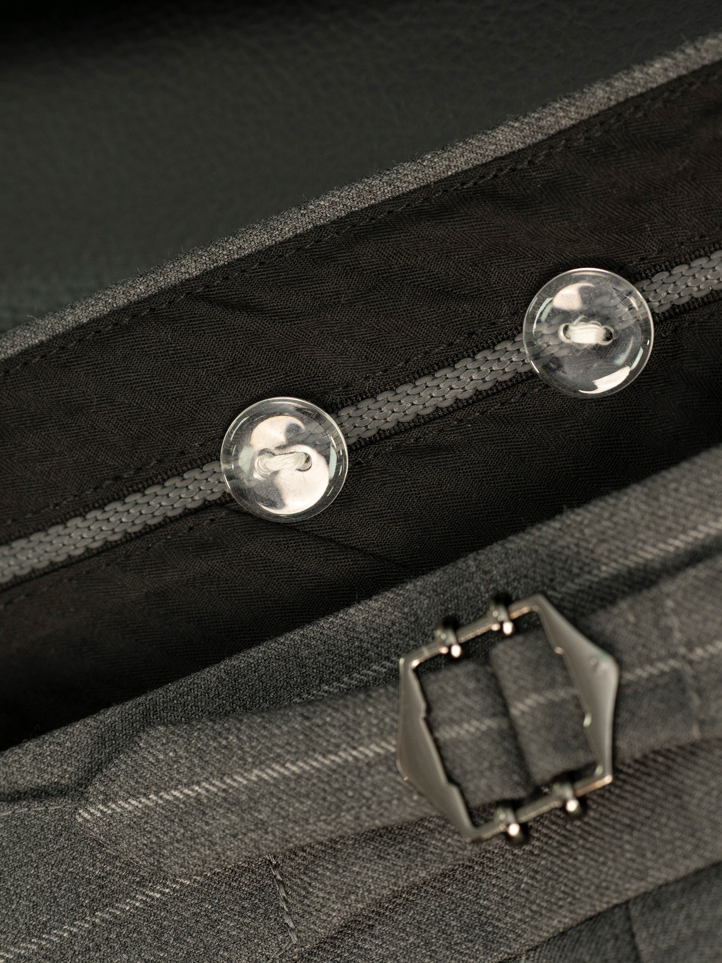 70% Australian Wool Striped Double-Pleated Dress Pants