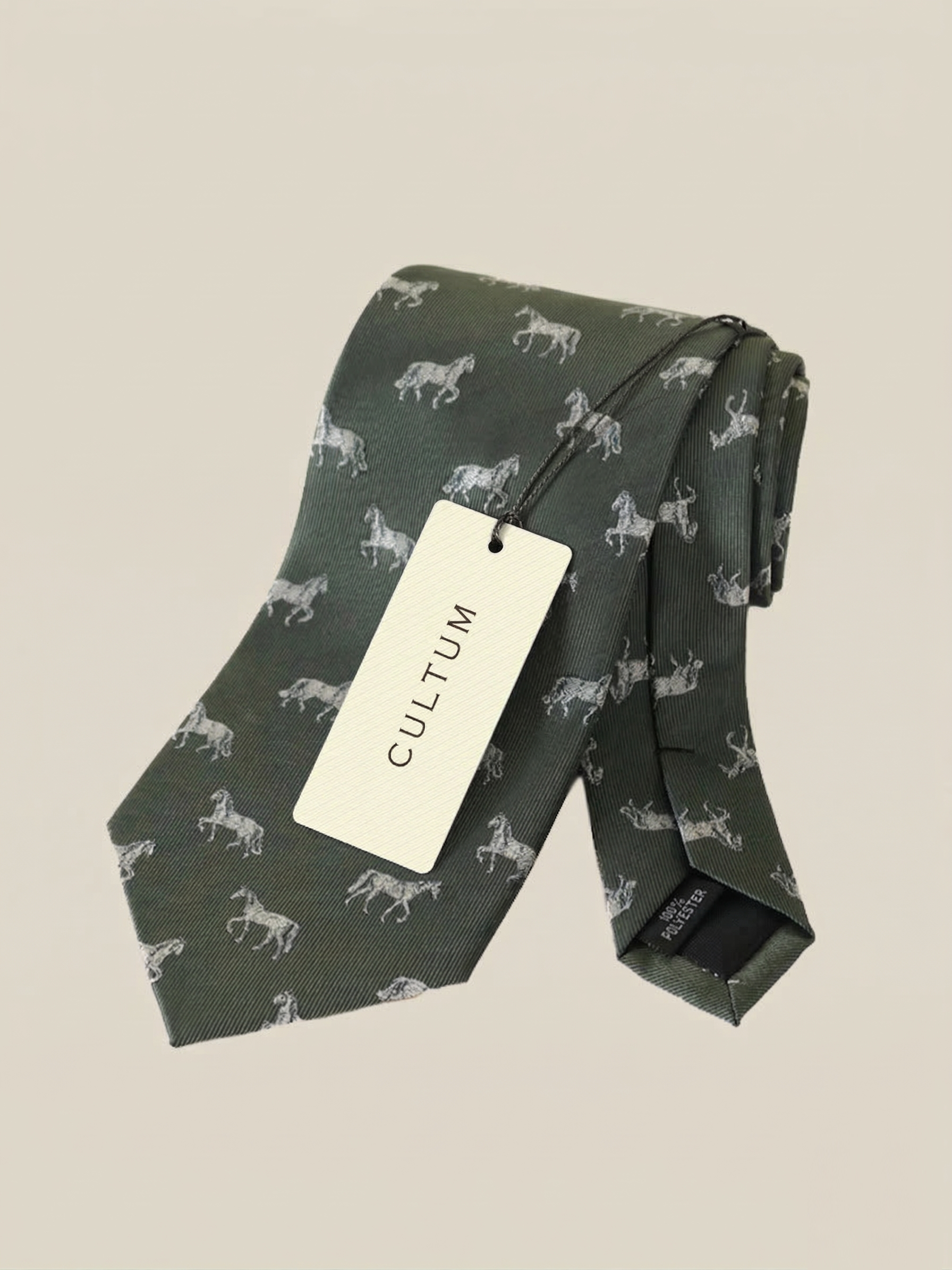 CULTUM Vintage Casual Full-Lined 8CM Animal Print Tie