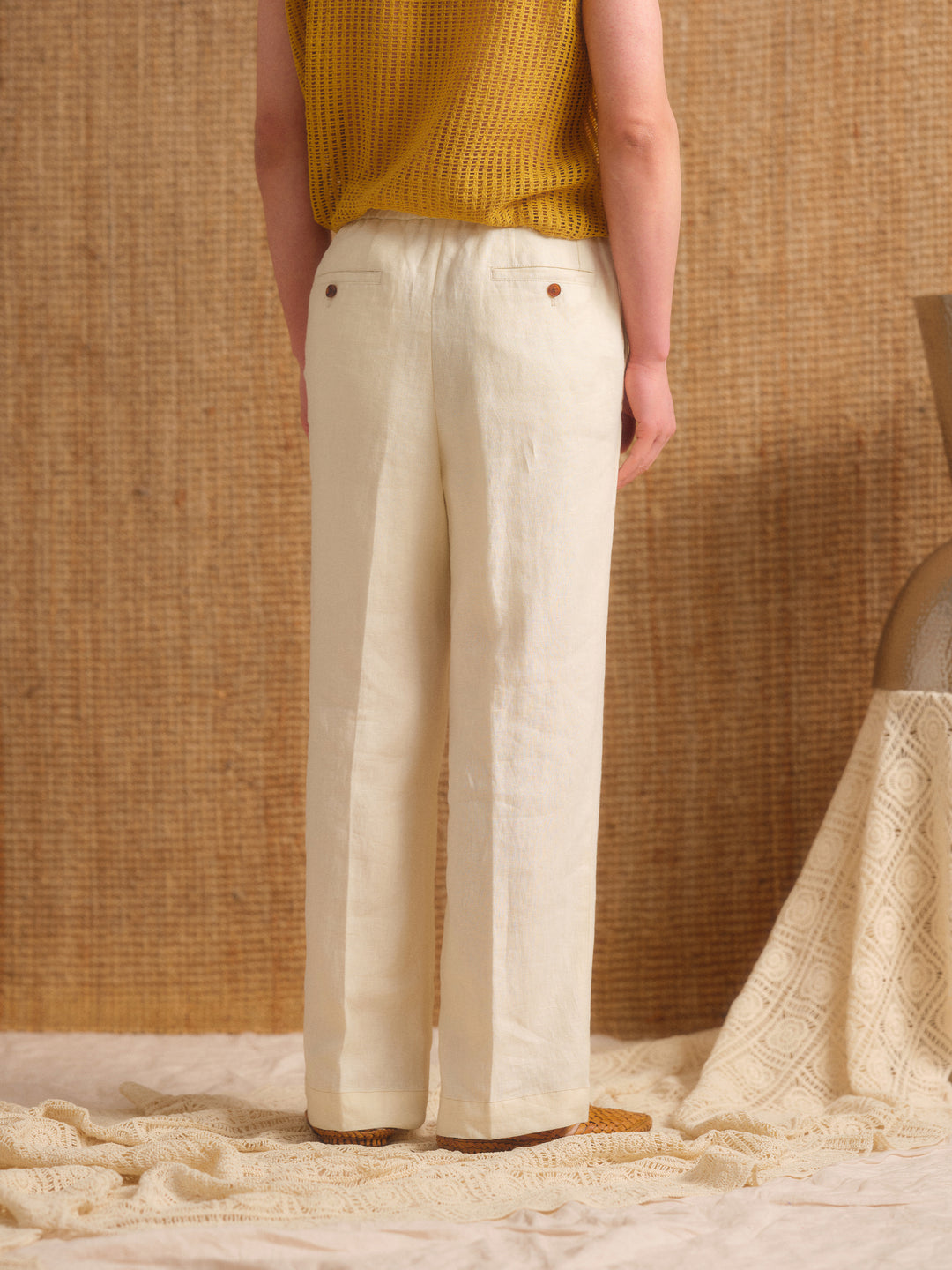Men's Linen Draped Pants