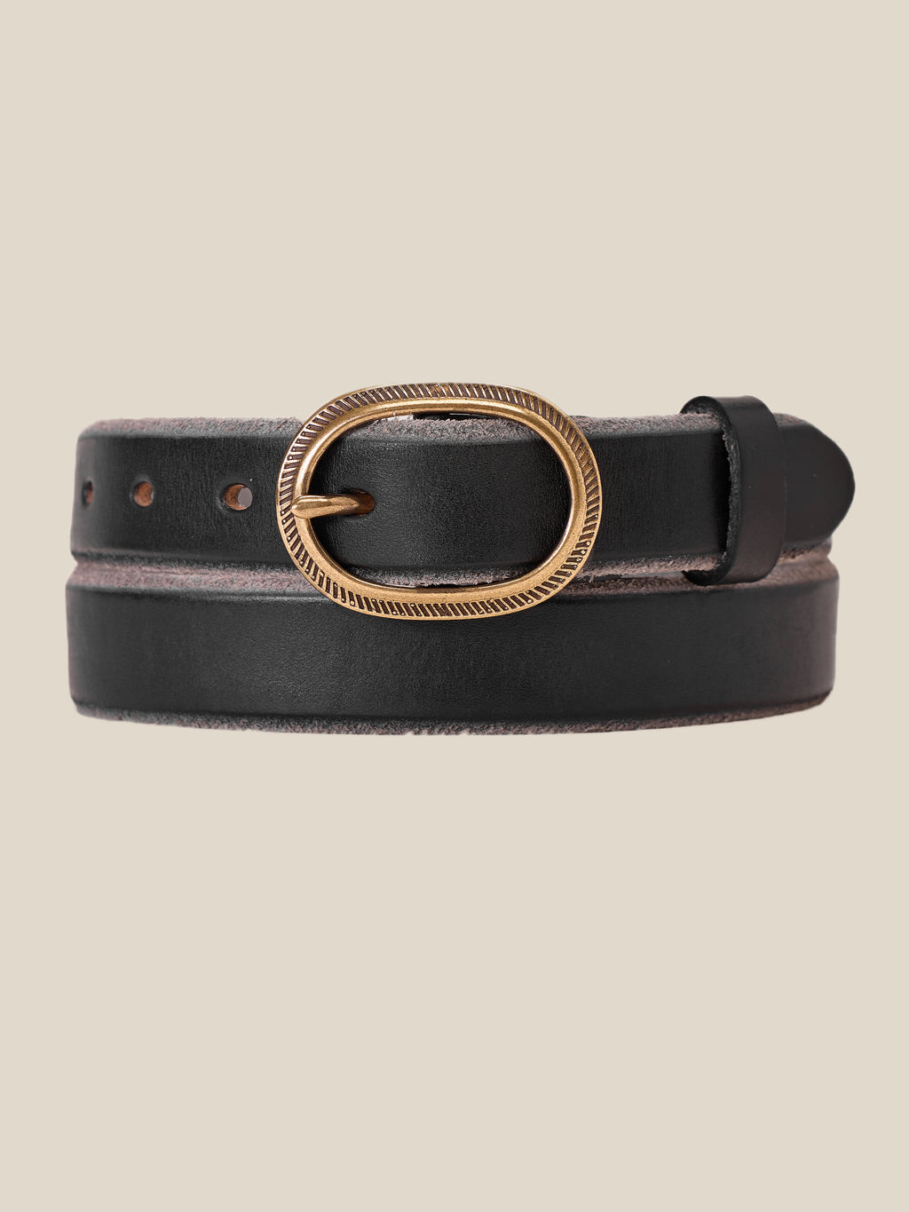Vegetable-Tanned Woven Thin Leather Belt