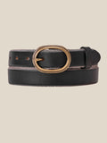 Vegetable-Tanned Woven Thin Leather Belt