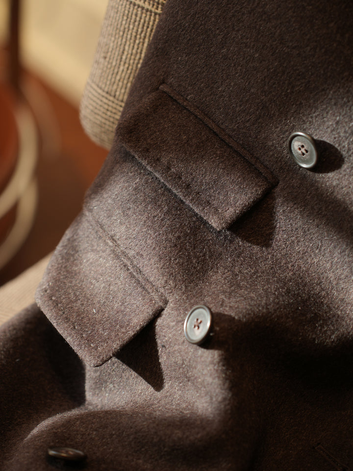 Men's Heavyweight 100% Wool Chester Double-Breasted Overcoat