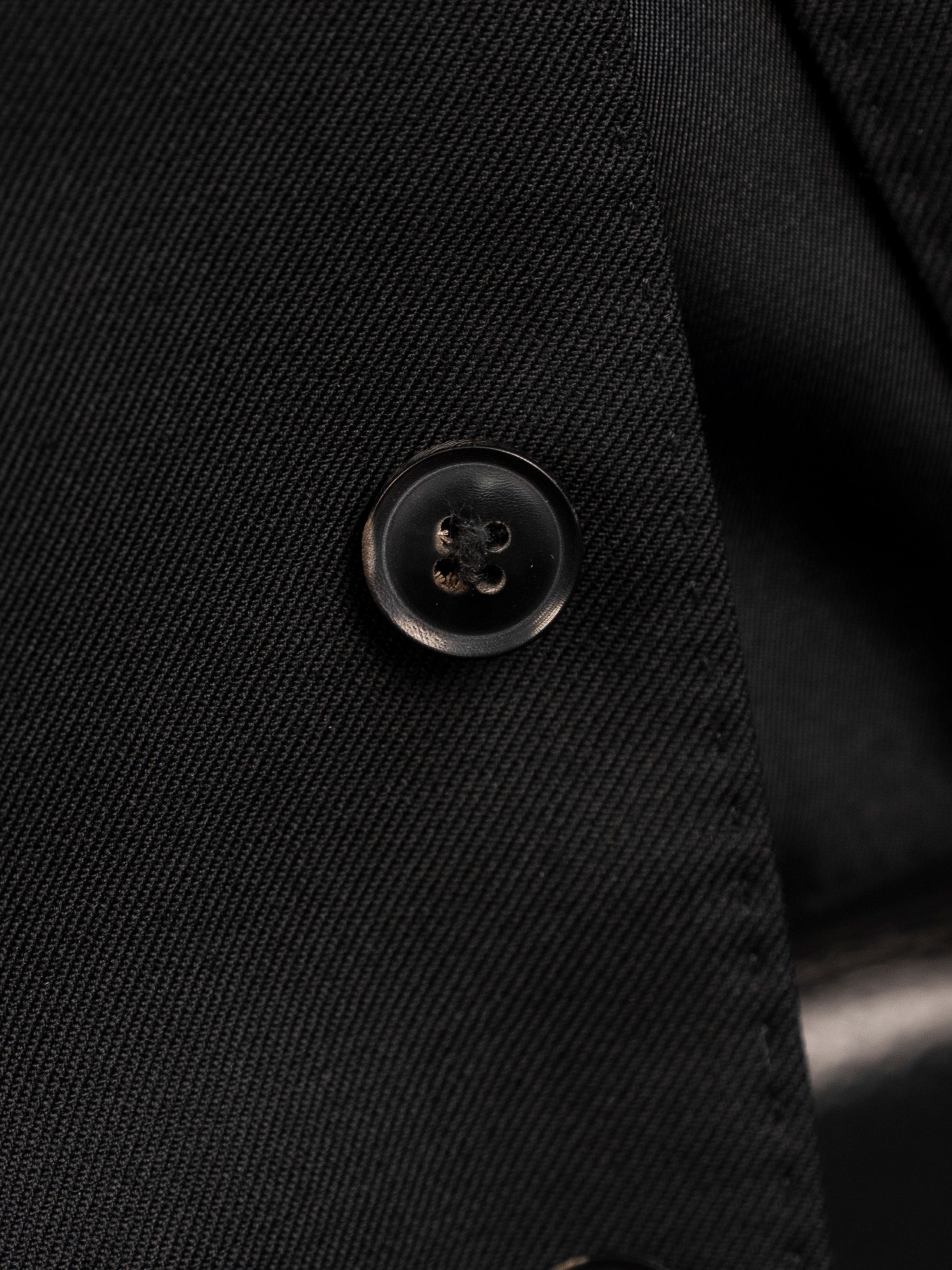 Non-Iron Australian Merino Wool Blend Twill Seersucker Single-Breasted Collarless Vest