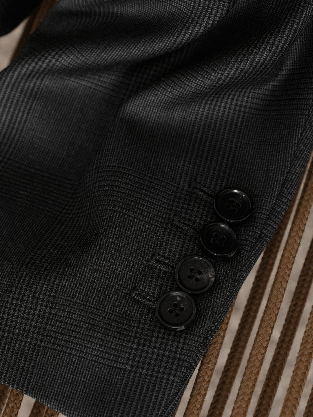 Men's 90s Merino Prince of Wales Half-Canvas Suit.