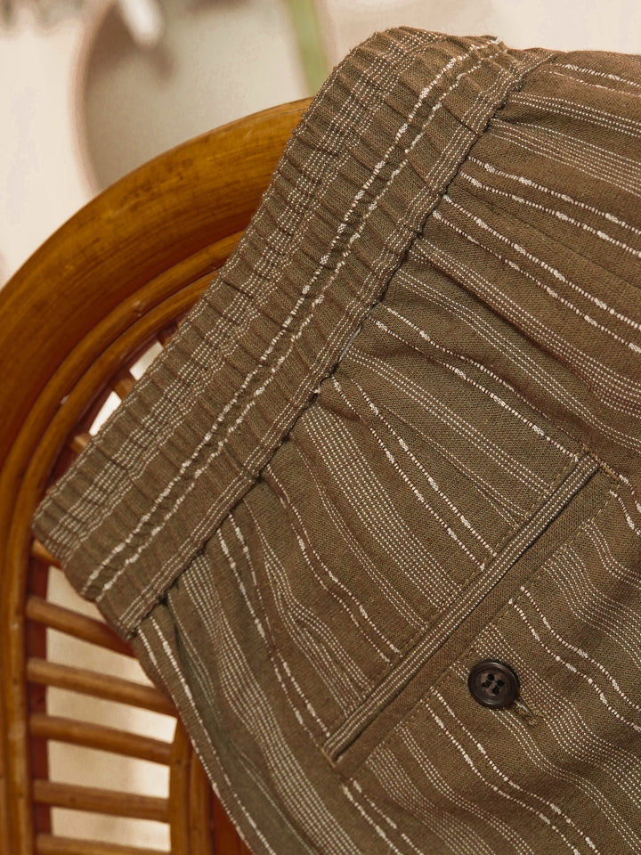 Men's Relaxed Striped Drawstring Shorts
