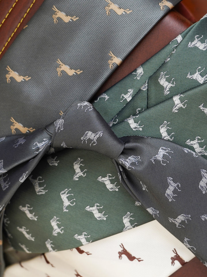 Vintage Casual Full-Lined 8CM Animal Print Tie