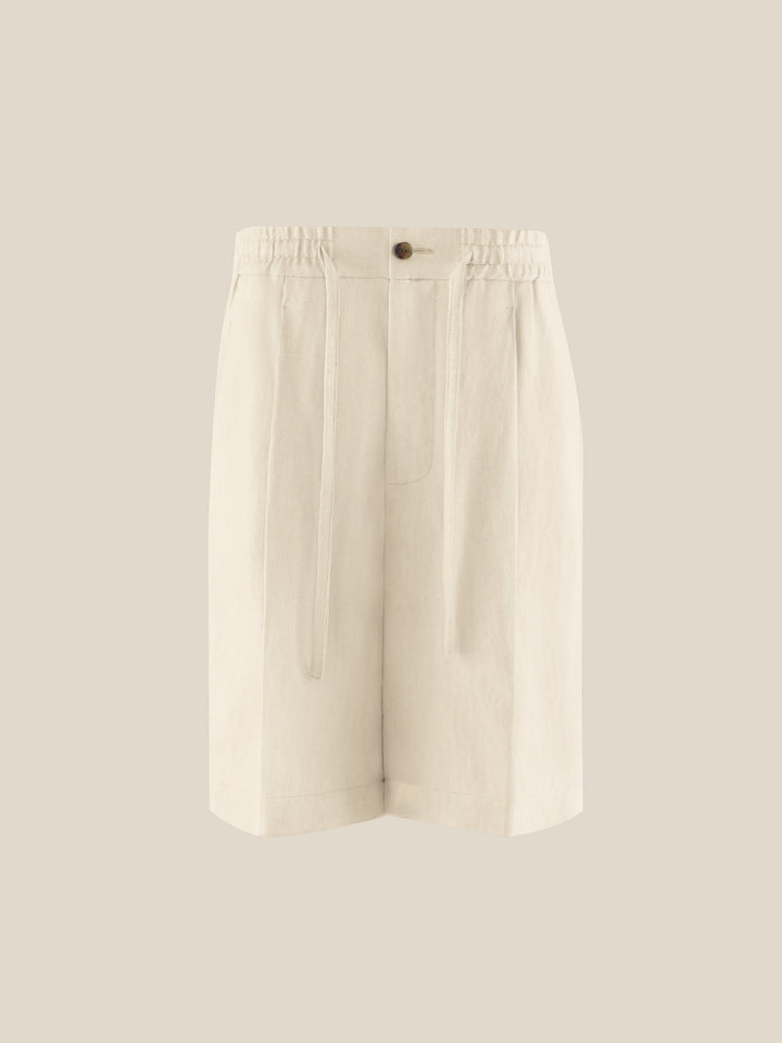 Men's French Linen Drawstring Shorts