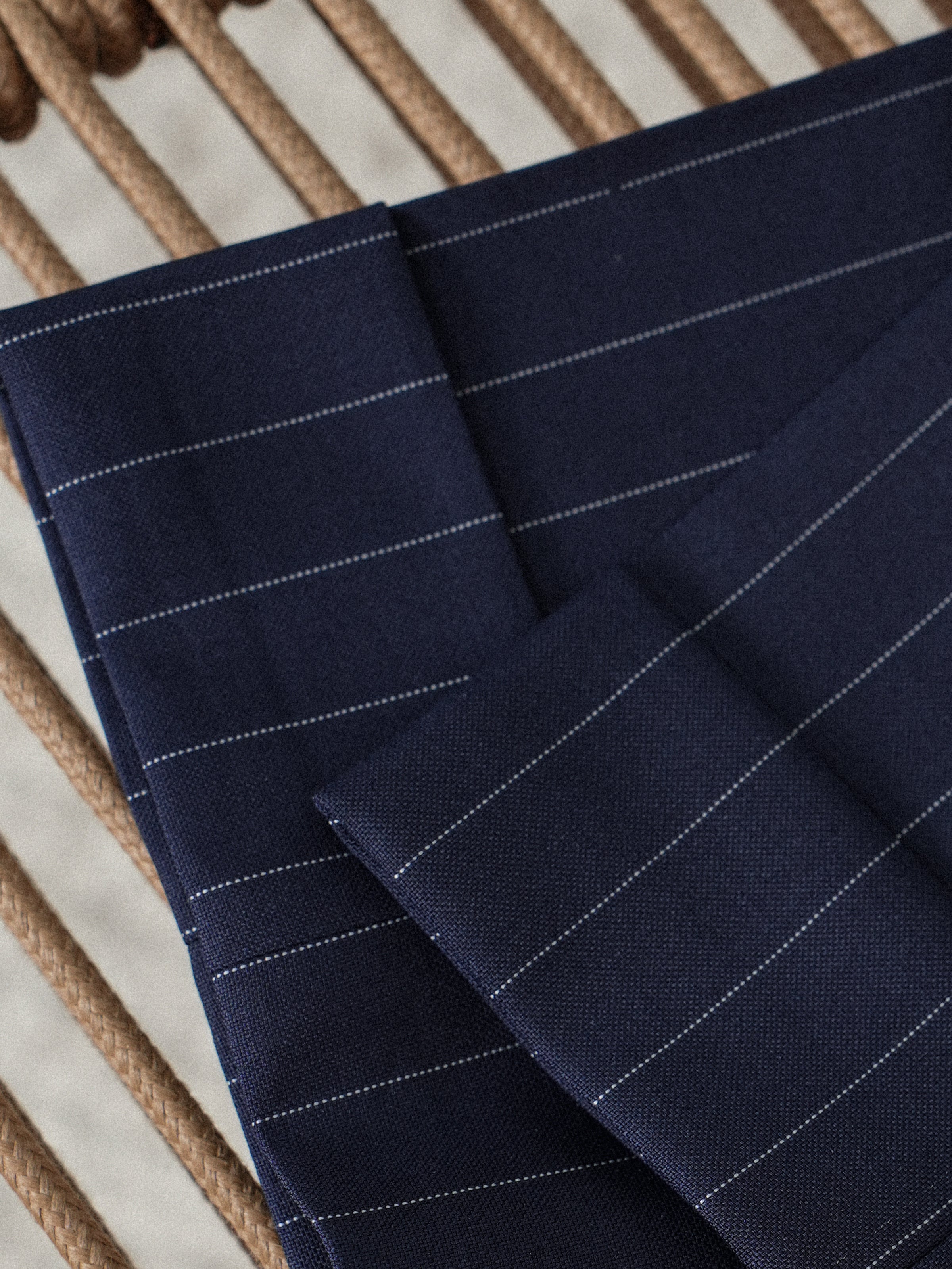 Men's Wool Pinstripe Dress Pants