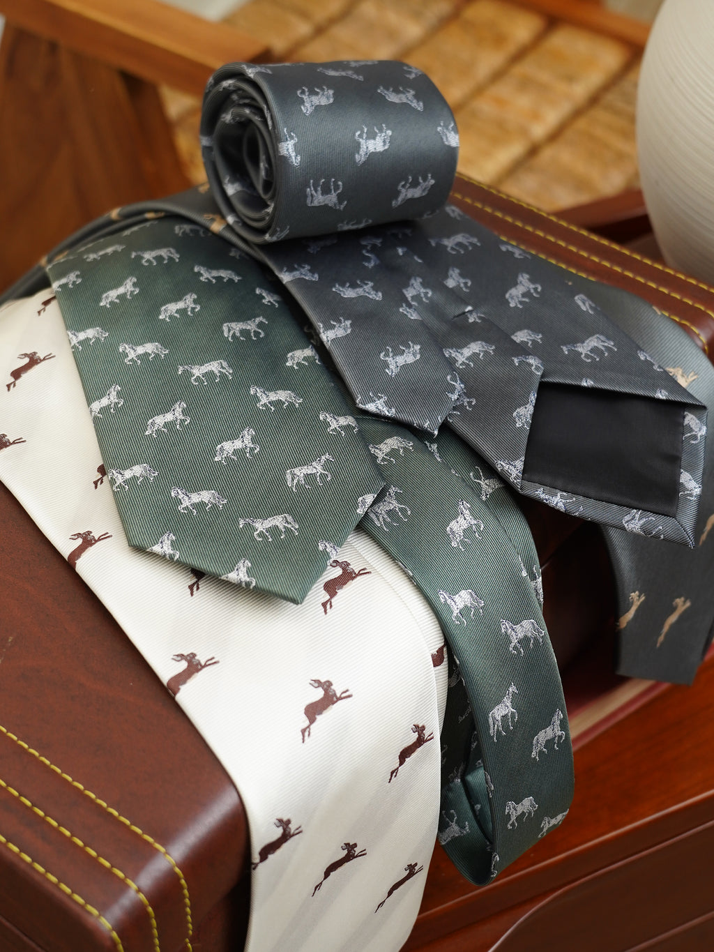 CULTUM Vintage Casual Full-Lined 8CM Animal Print Tie