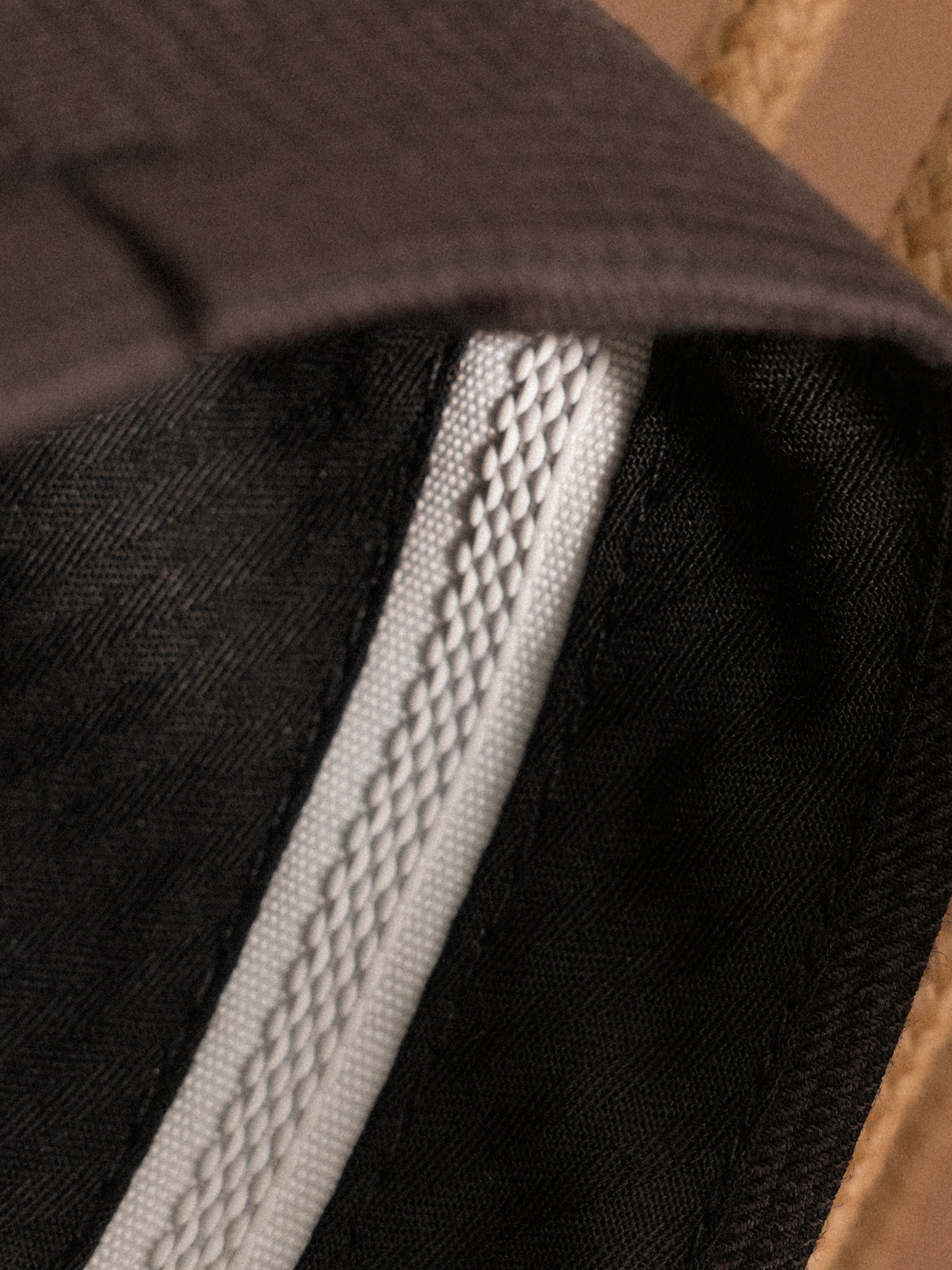 Men's Non-Iron Wool Prince of Wales Check Slim Straight Suit Trousers