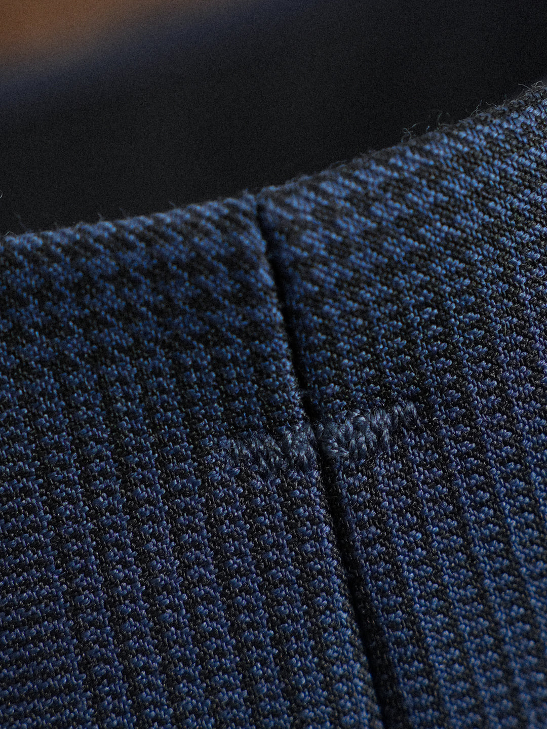 Men's Non-Iron Wool Prince of Wales Check Slim Straight Suit Trousers