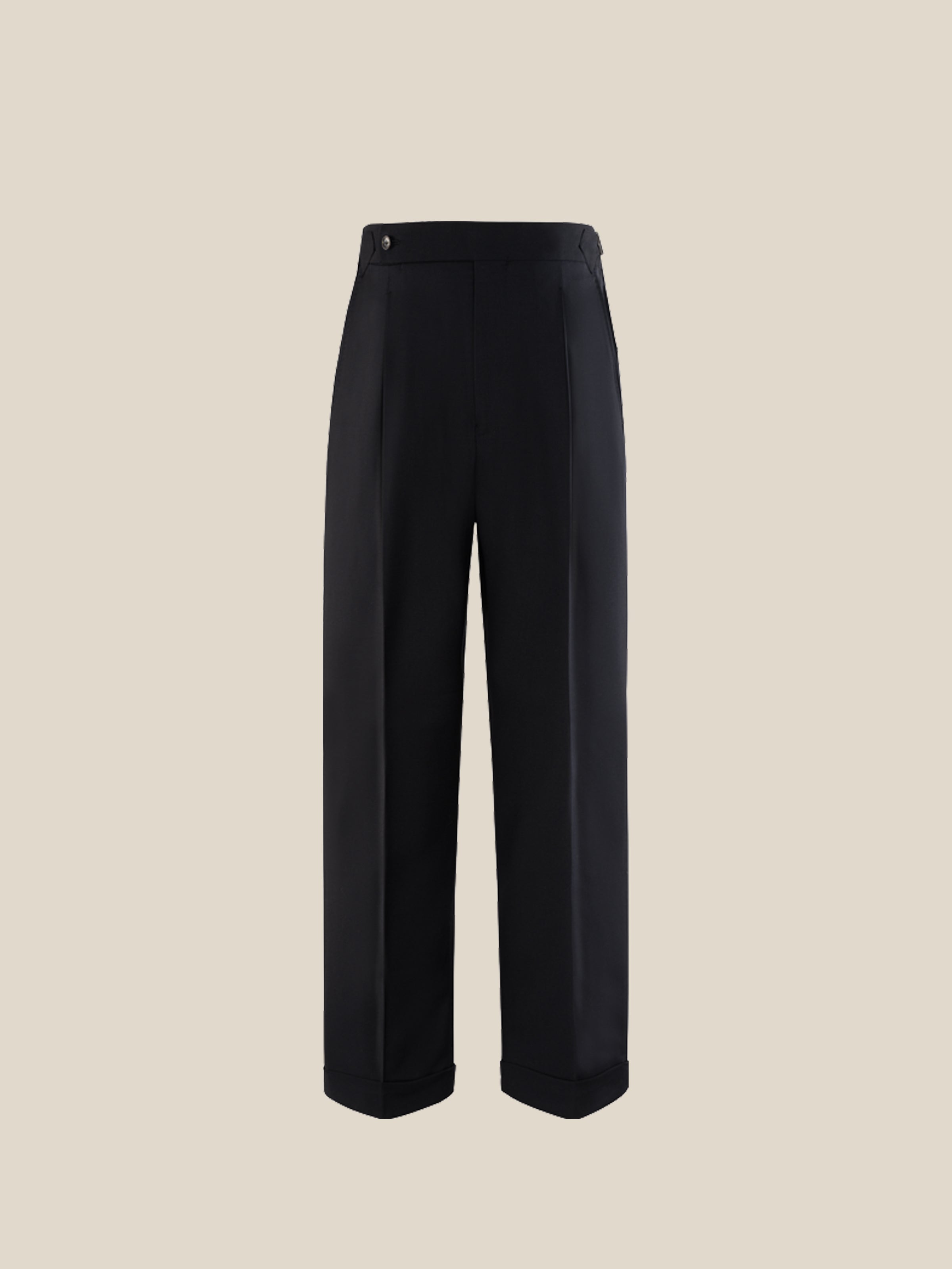 Men's 130S Italian Virgin Wool Straight Trousers