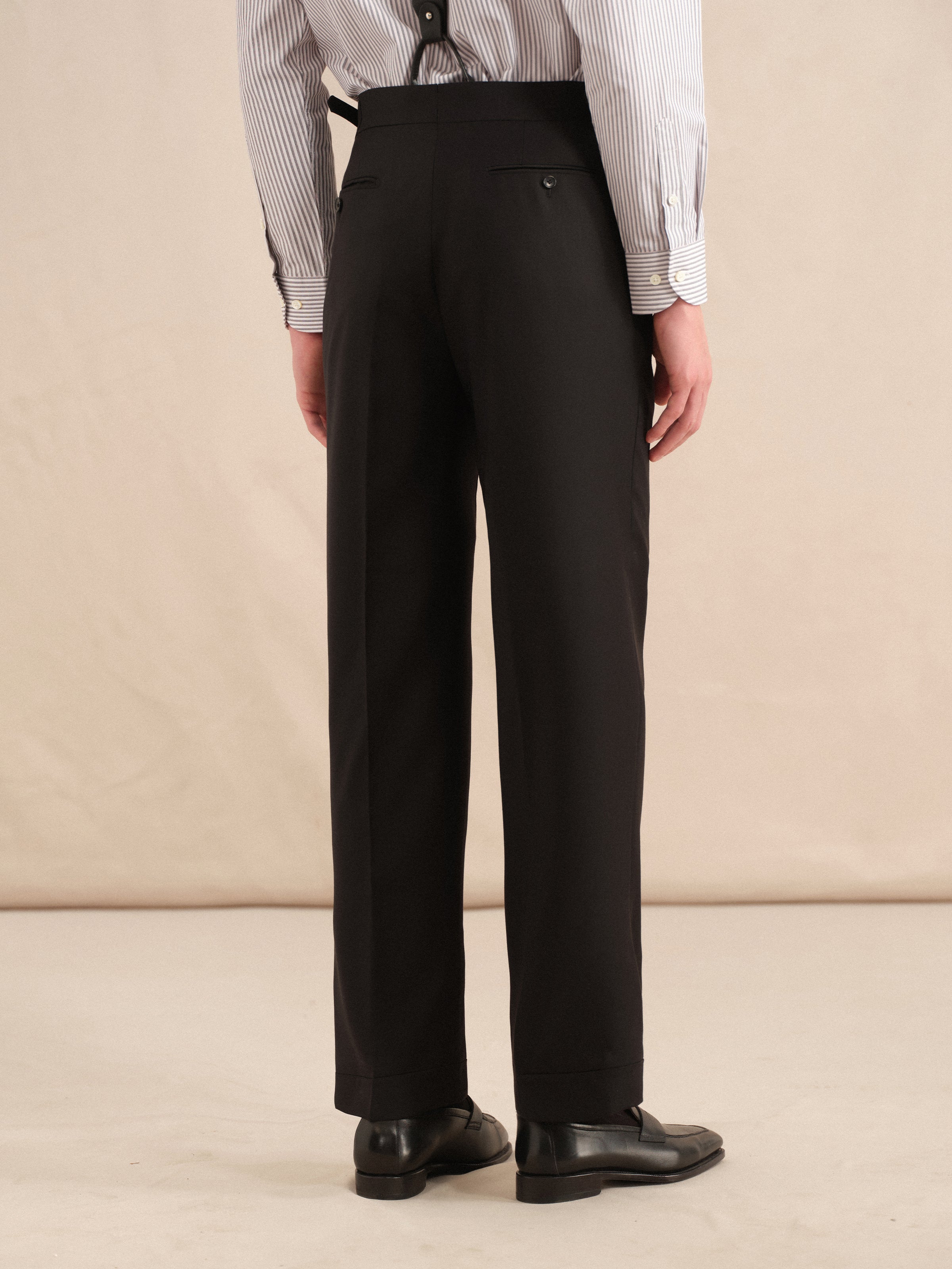 Men's 130S Italian Virgin Wool Straight Trousers