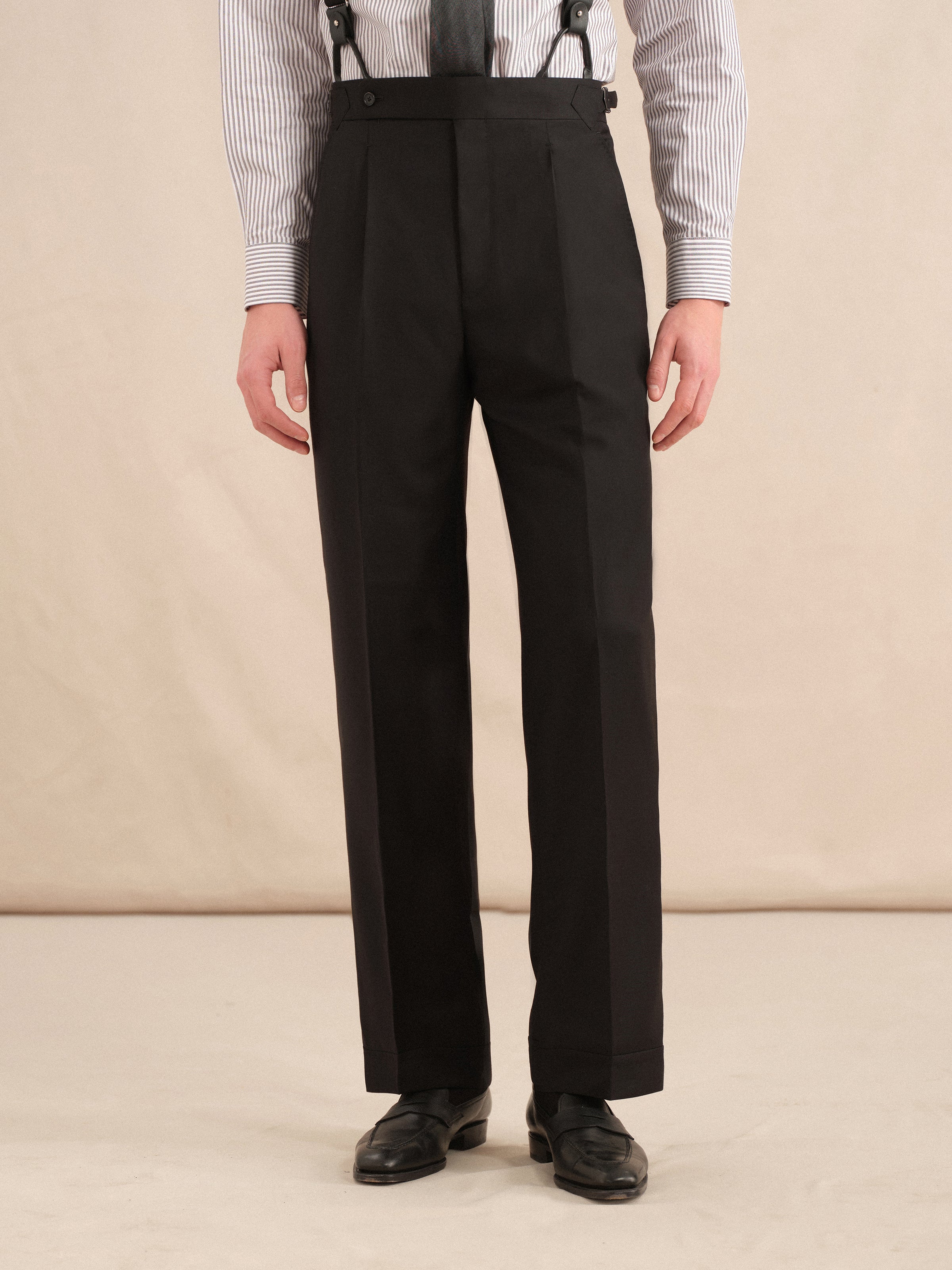 Men's 130S Italian Virgin Wool Straight Trousers