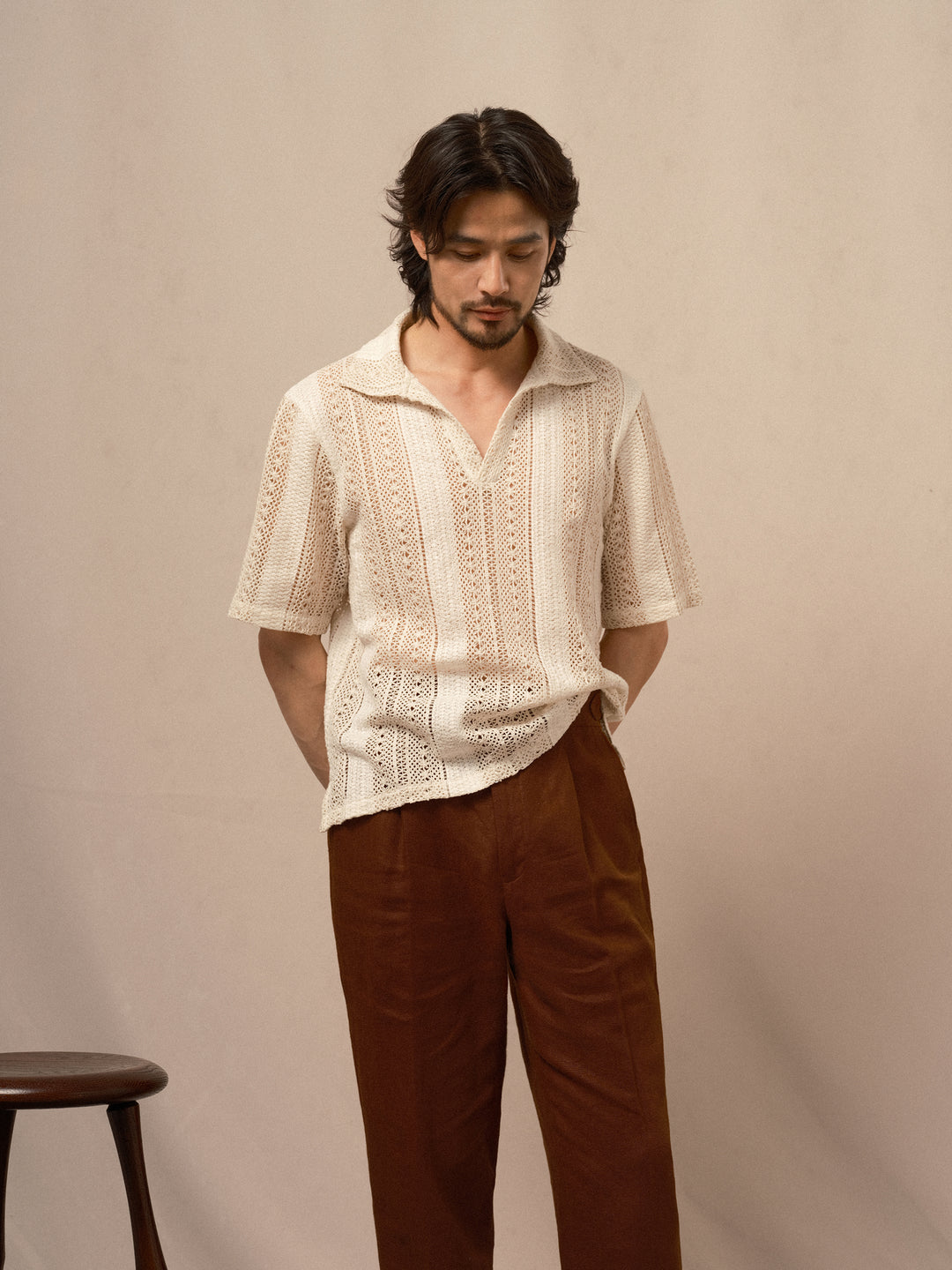 Men's Linen-Cotton Polo Shirt